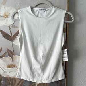 Good American White crewneck Sleeveless corset Top